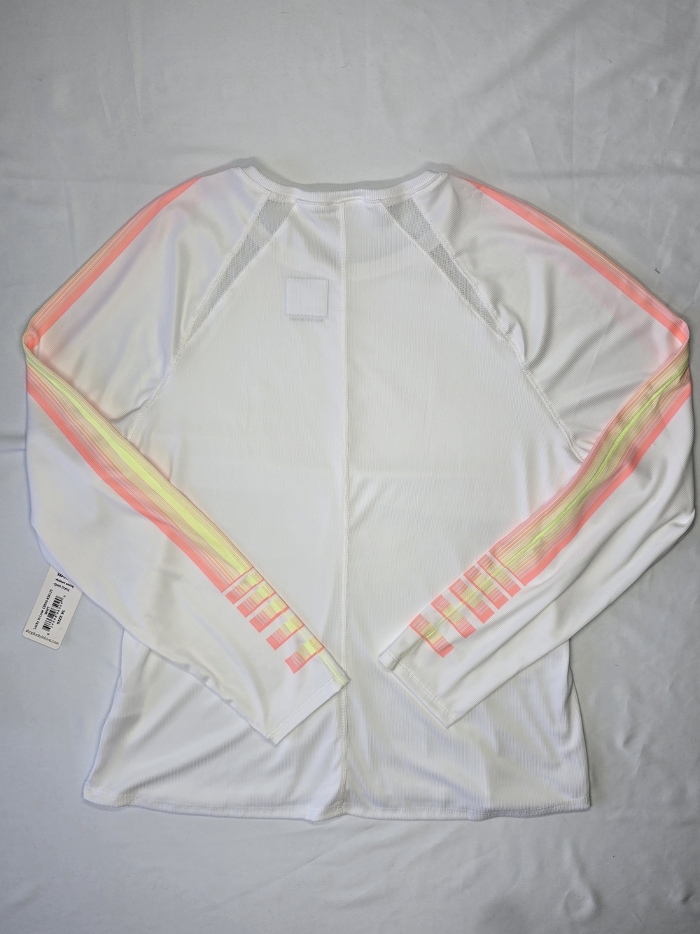 Lucky in Love VaporTex Neon Stripe Long Sleeve Activewear Top White XL NWT - Picture 7 of 13